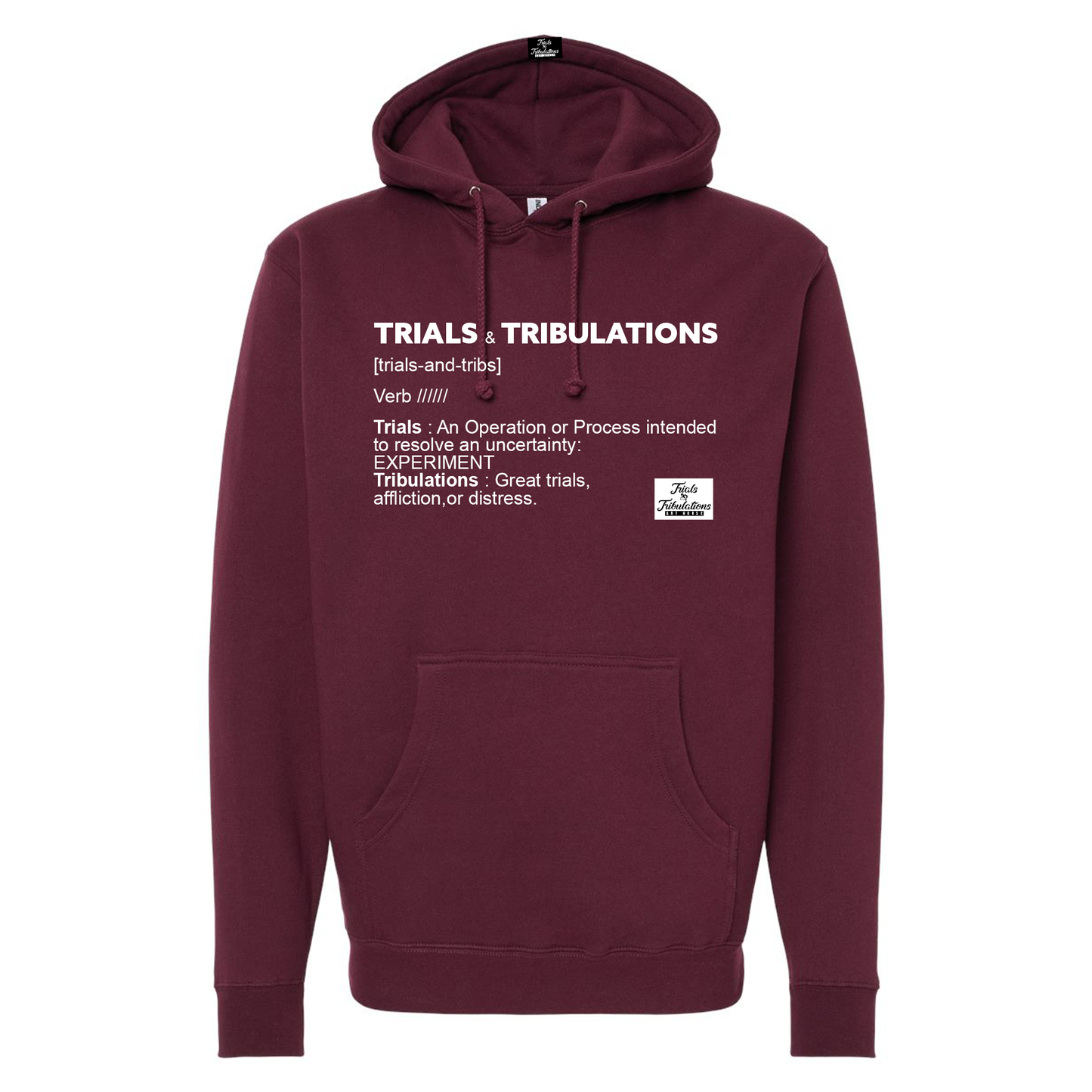 T&T DEFENITION "HOODIE" BURGANDY